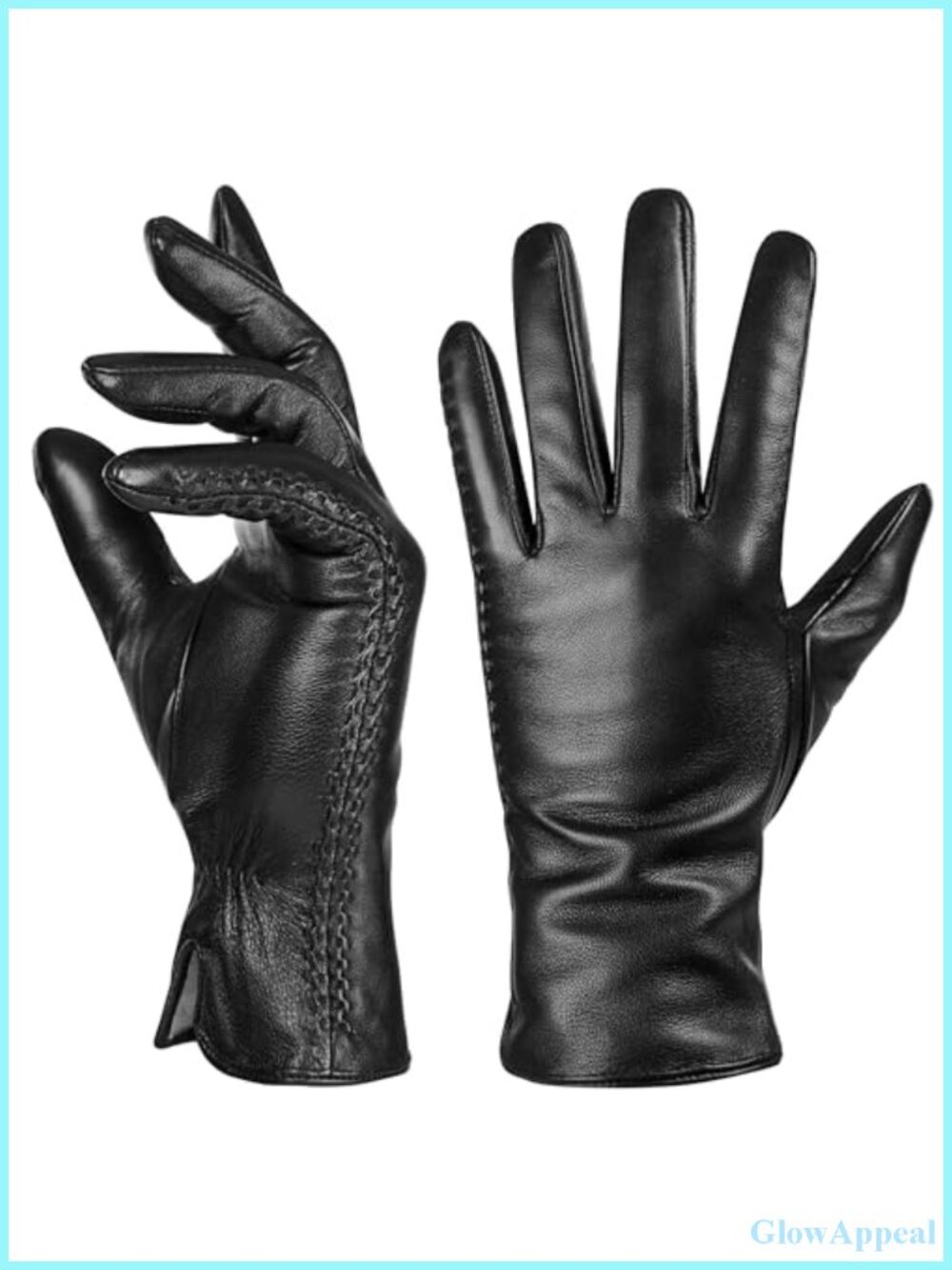 Genuine Leather Gloves Women Warm Cashmere Lined Touchscreen Texting